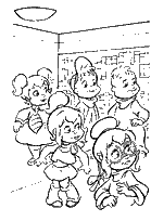 coloriage alvin les chipmunks et les chipettes